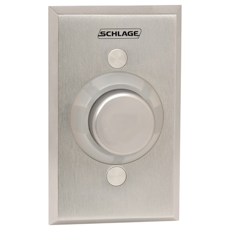 Schlage Electronics 620 Series, Single Gang Mount Pushbutton, Stainless Steel 621AL